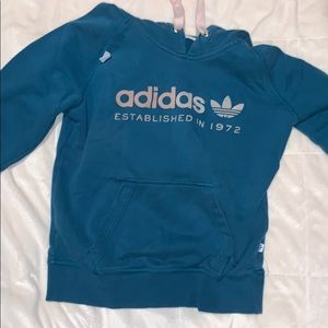 Turquoise adidas hoodie size XS
